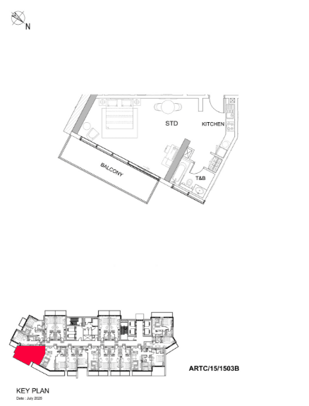 Studio Floor Plan - Kiara at DAMAC Hills