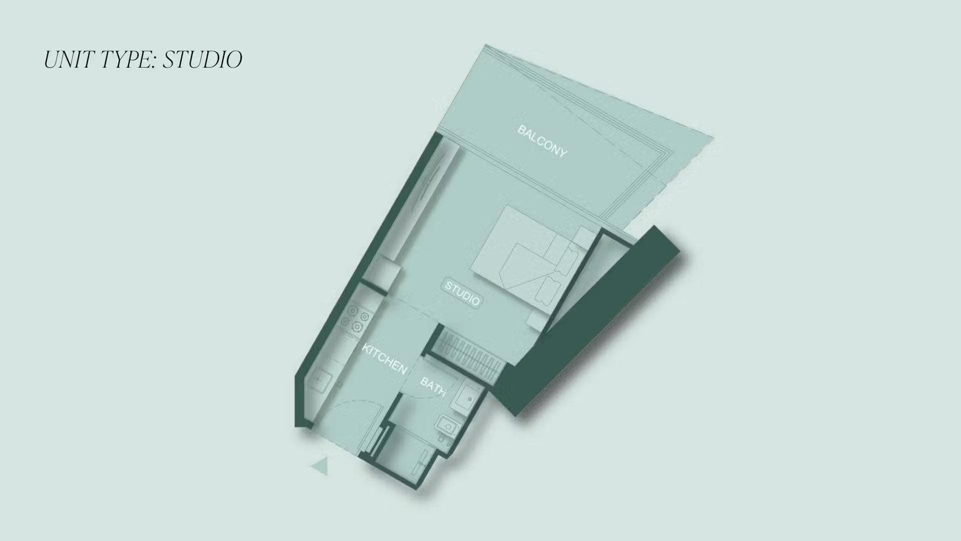 Studio Floor Plan - Binghatti Circle