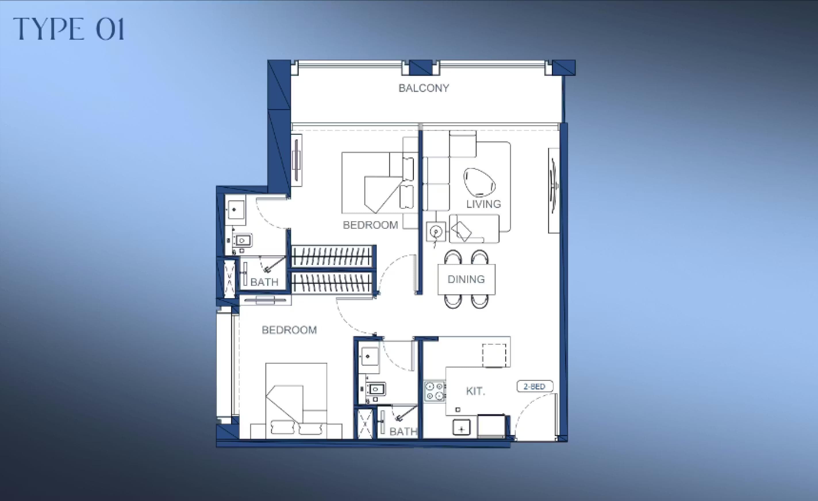 Studio Floor Plan - بن غاطي ستارلايت